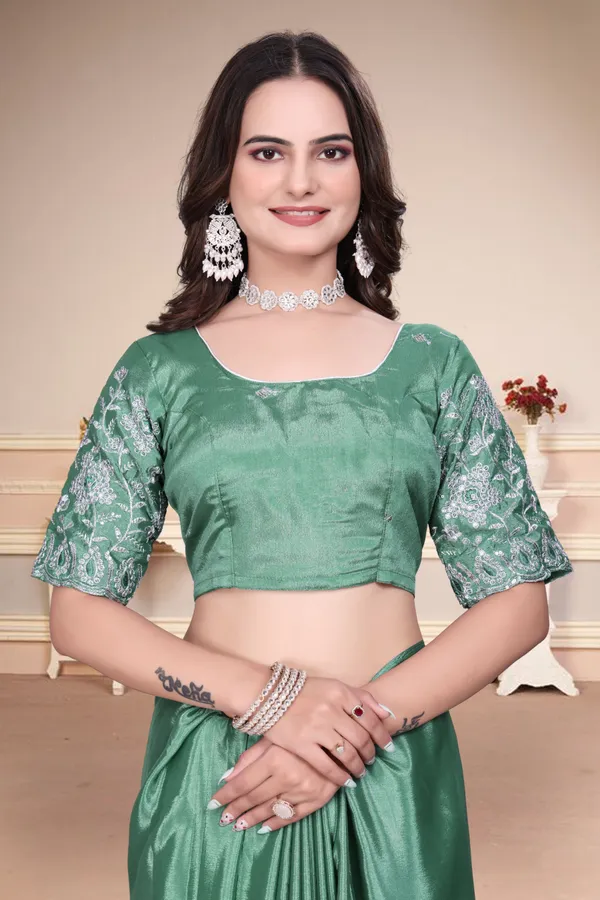 Green_Star_Georgette_Embroidered_Saree_For_Women