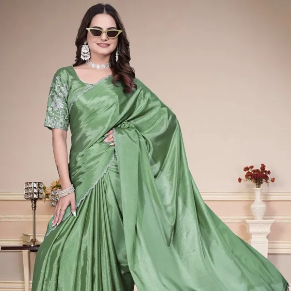 Green_Star_Georgette_Embroidered_Saree_For_Women