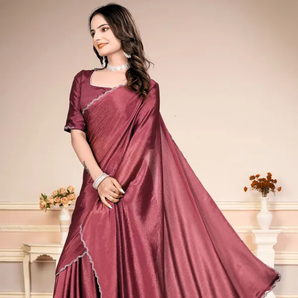 Pink_Star_Georgette_Solid_Saree_For_Women