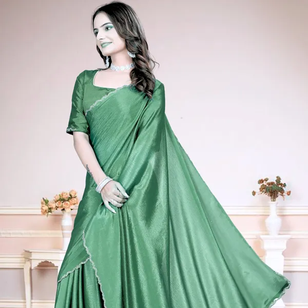 Green_Star_Georgette_Solid_Saree_For_Women