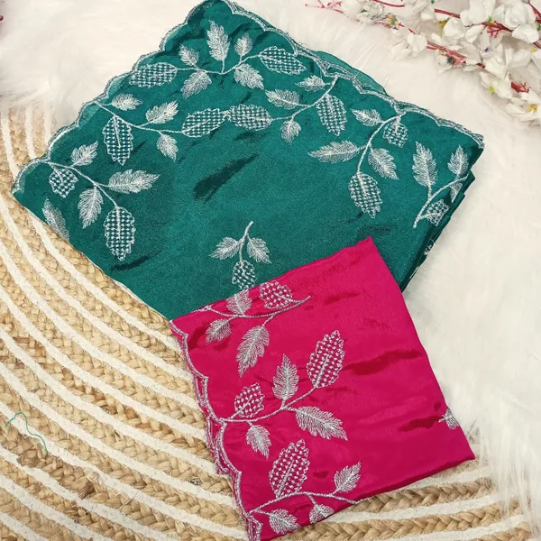 Blue_Pink_Star_Georgette_Embroidered_Saree_For_Women