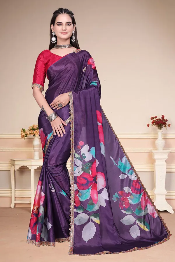 Purple_Star_Georgette_Floral_Digital_Print_Saree_For_Women