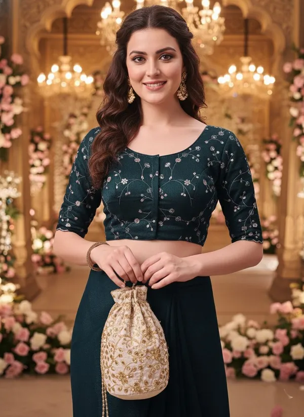 Green_Star_Georgette_Self_Design_Saree_For_Women
