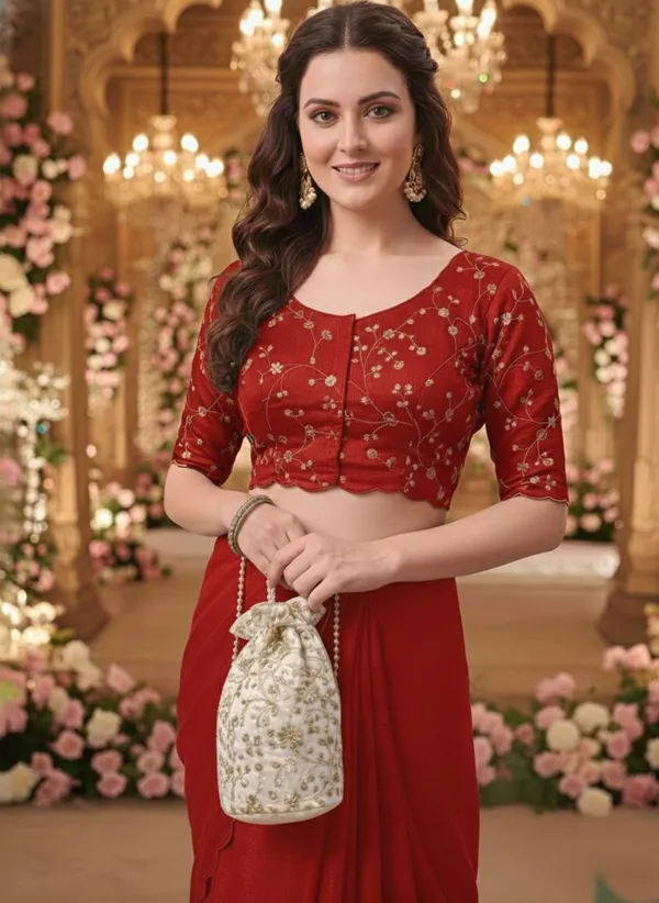 Pink_Star_Georgette_Saree_For_Women