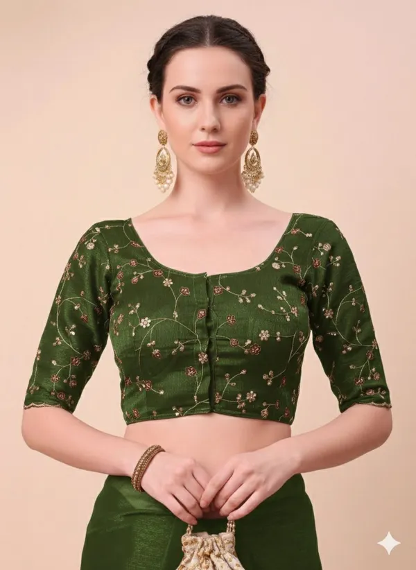 Green_Star_Georgette_Solid_Saree_For_Women
