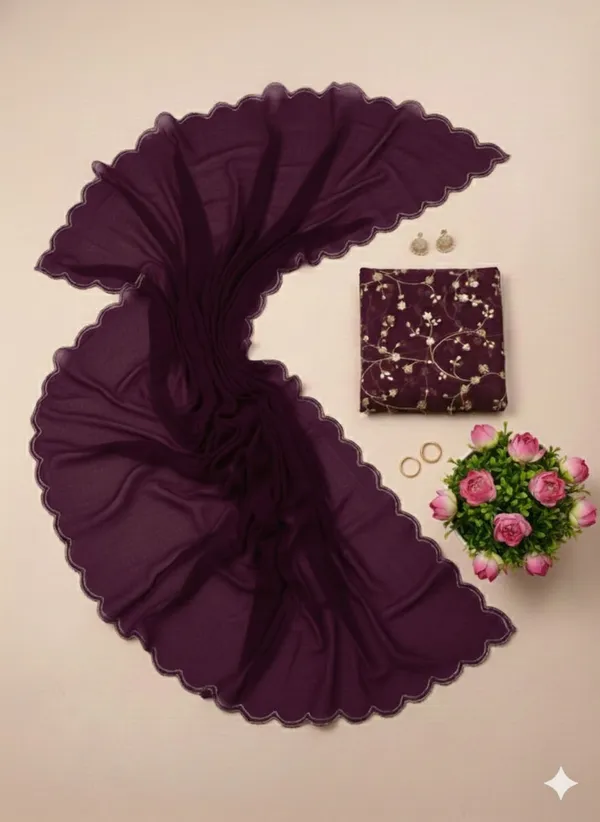 Purple_Star_Georgette_Solid_Saree_For_Women