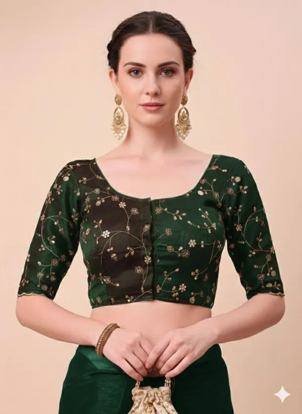 Green_Star_Georgette_Saree_For_Women