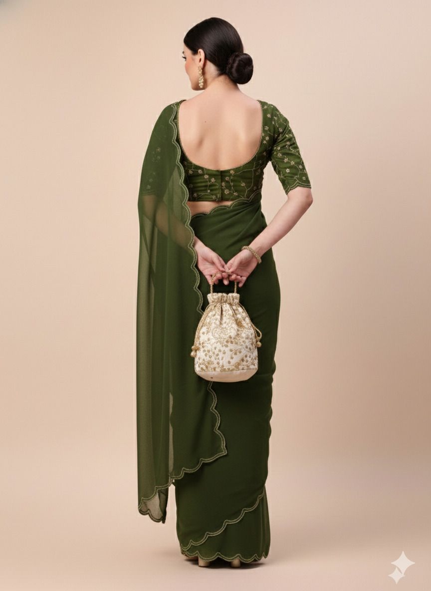 Green_Star_Georgette_Solid_Bollywood_Saree_For_Women