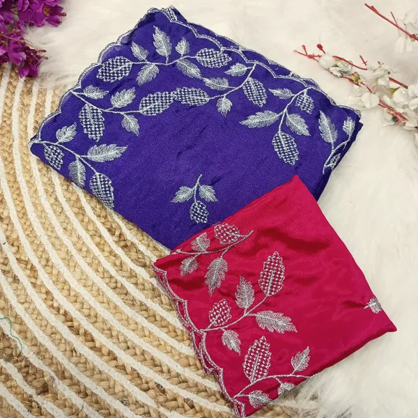 Purple_Maroon_Star_Georgette_Embroidered_Saree_For_Women