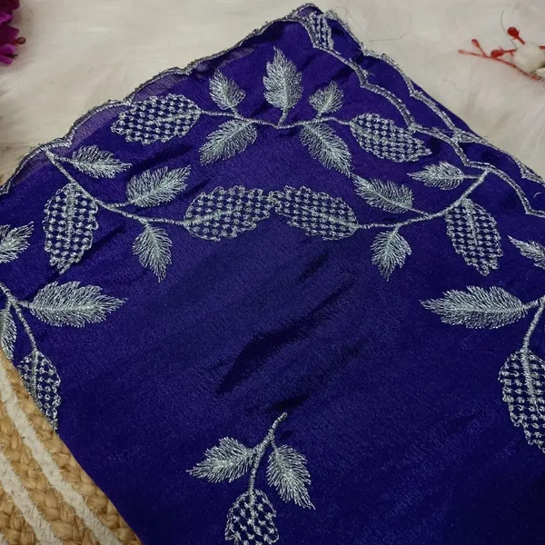 Purple_Maroon_Star_Georgette_Embroidered_Saree_For_Women