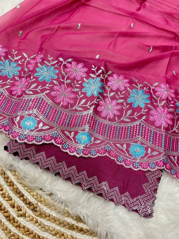 Pink_Star_Georgette_Embroidered_Saree_For_Women