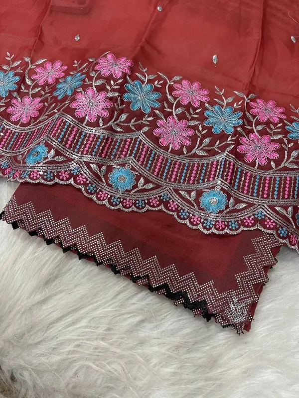 Maroon_Star_Georgette_Embroidered_Saree_For_Women