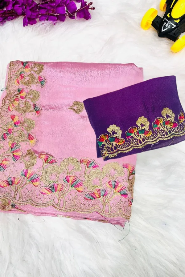 Purple_Star_Georgette_Embroidered_Saree_For_Women