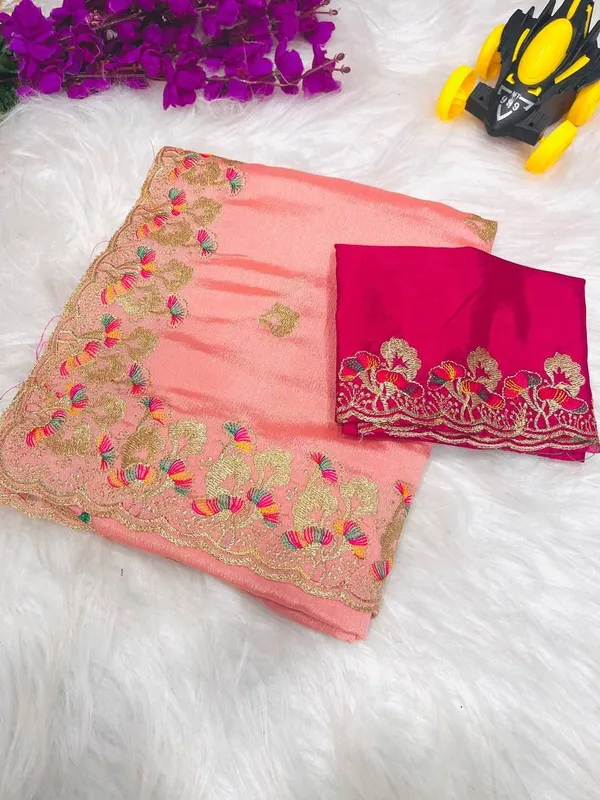 Pink_Star_Georgette_Embroidered_Saree_For_Women