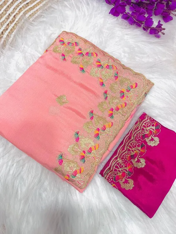 Pink_Star_Georgette_Embroidered_Saree_For_Women