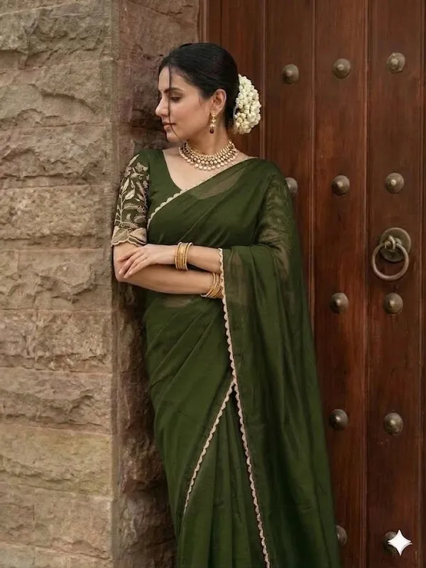 Green_Star_Georgette_Printed_Saree_For_Women
