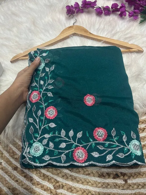 Green_Star_Georgette_Embroidered_Saree_For_Women
