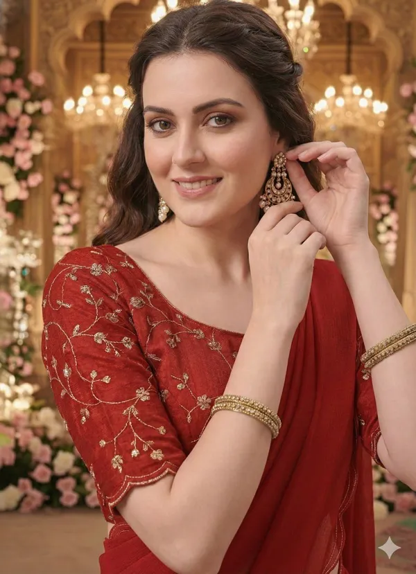 Red_Star_Georgette_Embroidered_Saree_For_Women