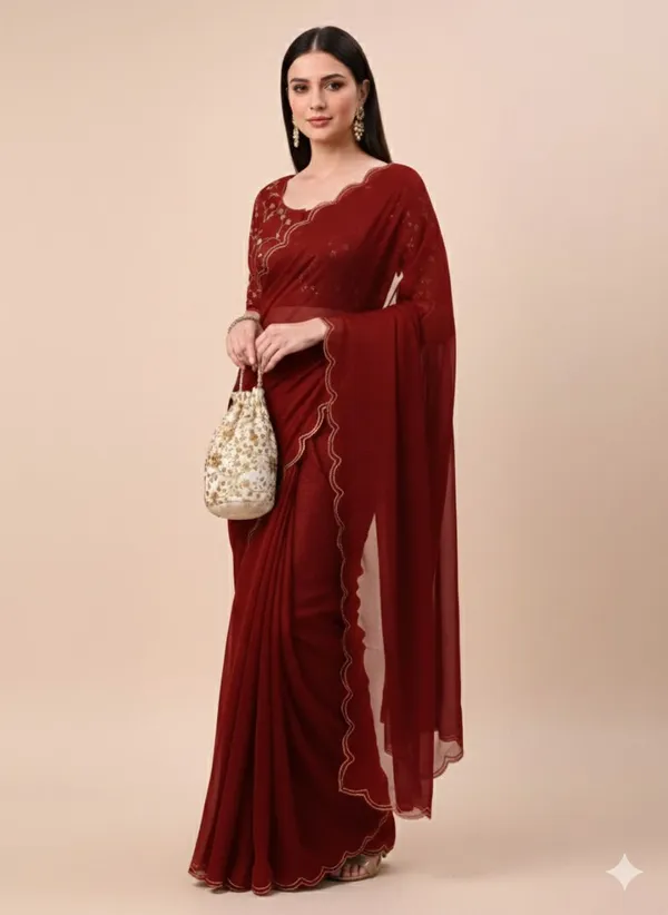 Red_Star_Georgette_Embroidered_Saree_For_Women