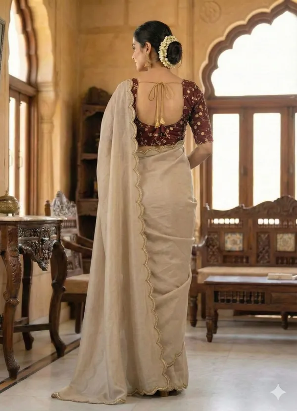 Grey_Star_Georgette_Saree_For_Women