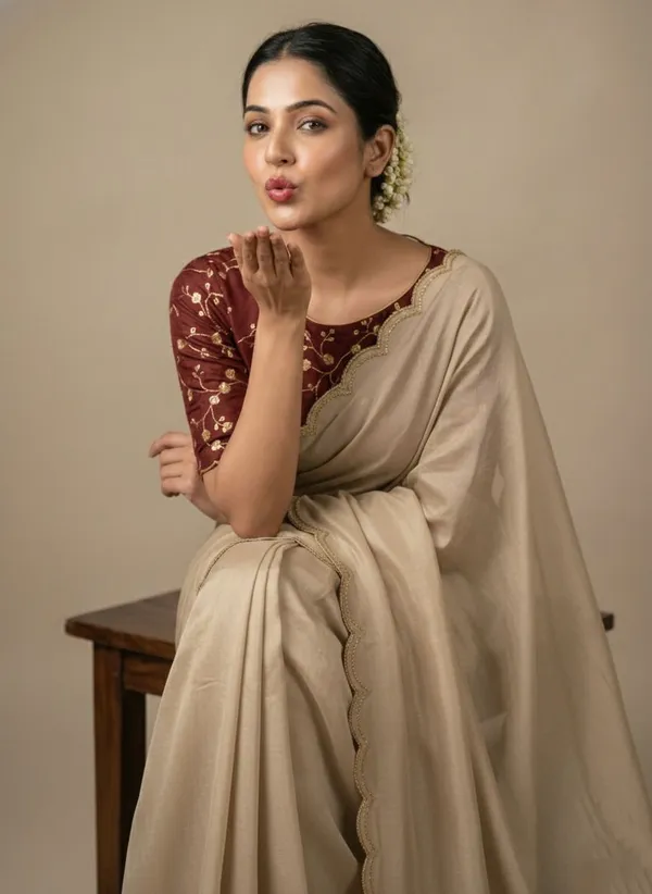 Beige_Star_Georgette_Embroidered_Saree_For_Women