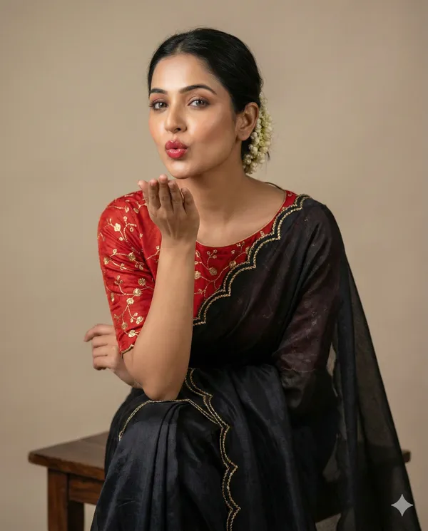 Black_Star_Georgette_Embroidered_Saree_For_Women