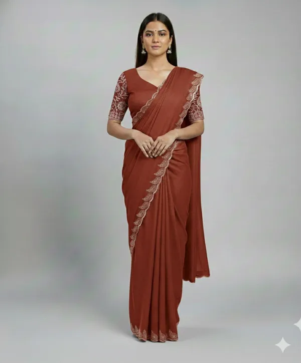 Maroon_Star_Georgette_Embroidered_Saree_For_Women