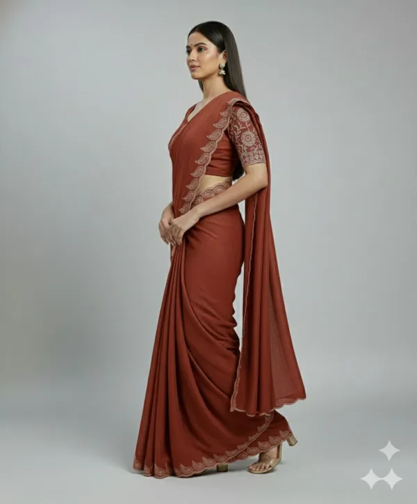 Maroon_Star_Georgette_Embroidered_Saree_For_Women
