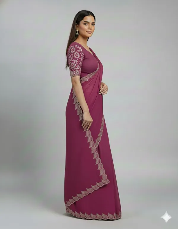 Pink_Star_Georgette_Embroidered_Saree_For_Women