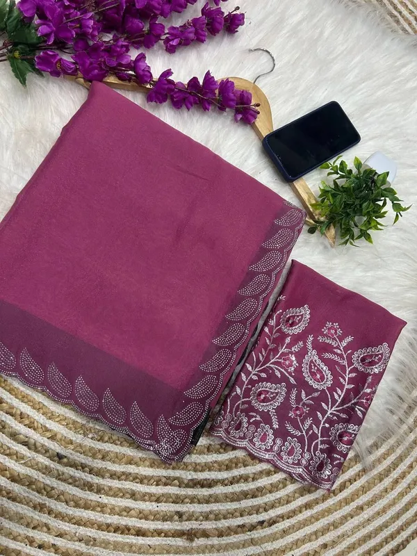 Pink_Star_Georgette_Embroidered_Saree_For_Women