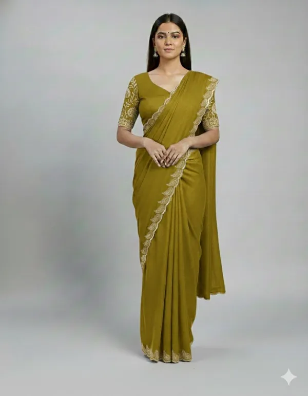 Yellow_Star_Georgette_Kalamkari_Embroidered_Saree_For_Women