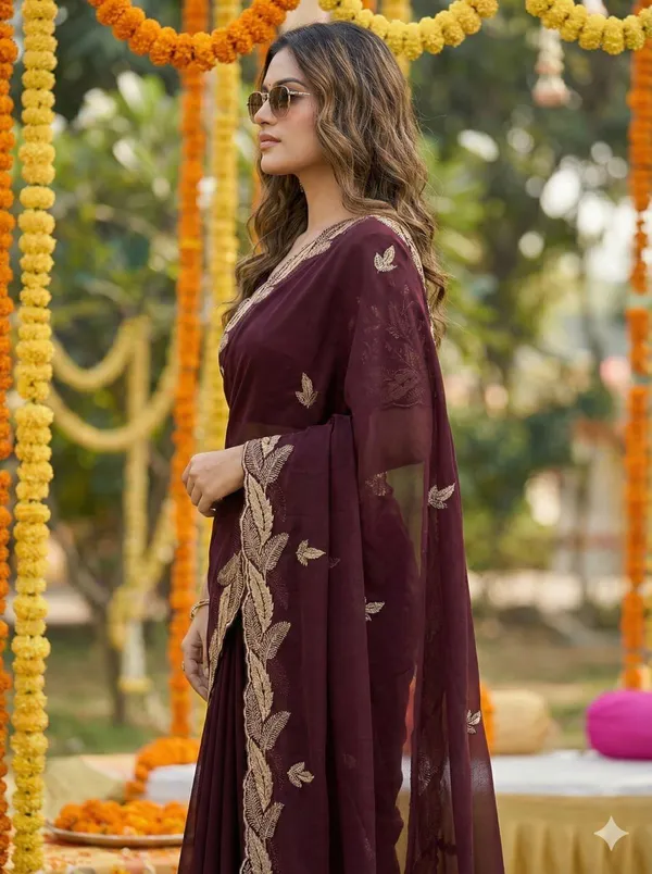 Maroon_Star_Georgette_Embellished_Embroidered_Saree_For_Women