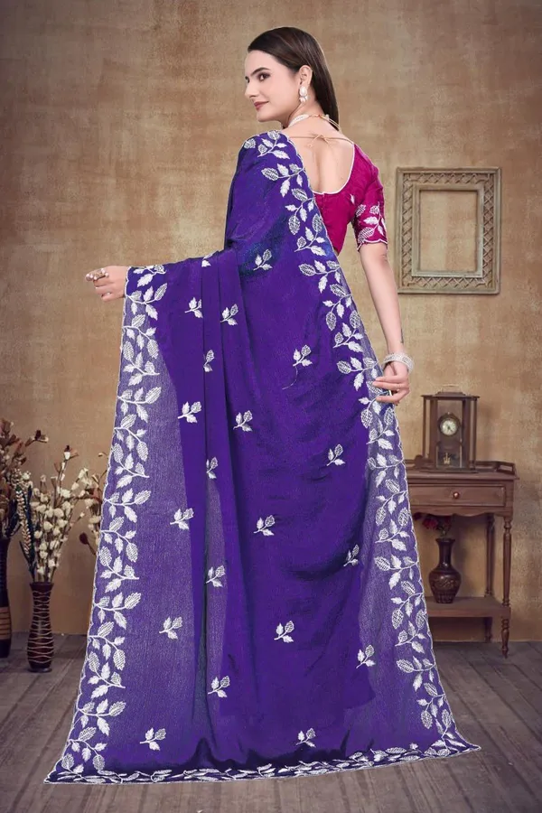 Blue_Star_Georgette_Floral_Print_Daily_Wear_Saree_For_Women