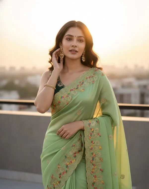 Green_Star_Georgette_Embroidered_Floral_Saree_For_Women