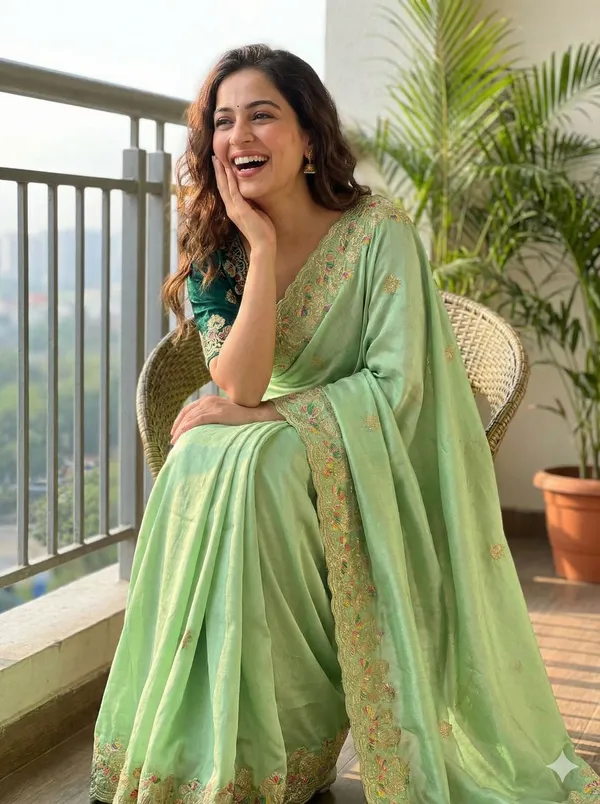 Green_Star_Georgette_Embroidered_Floral_Saree_For_Women