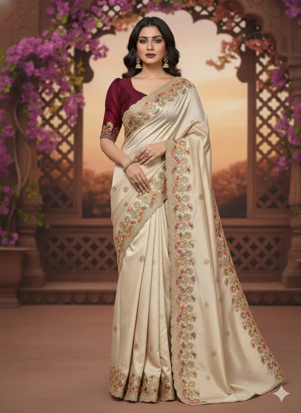 Grey_Star_Georgette_Embroidered_Saree_For_Women