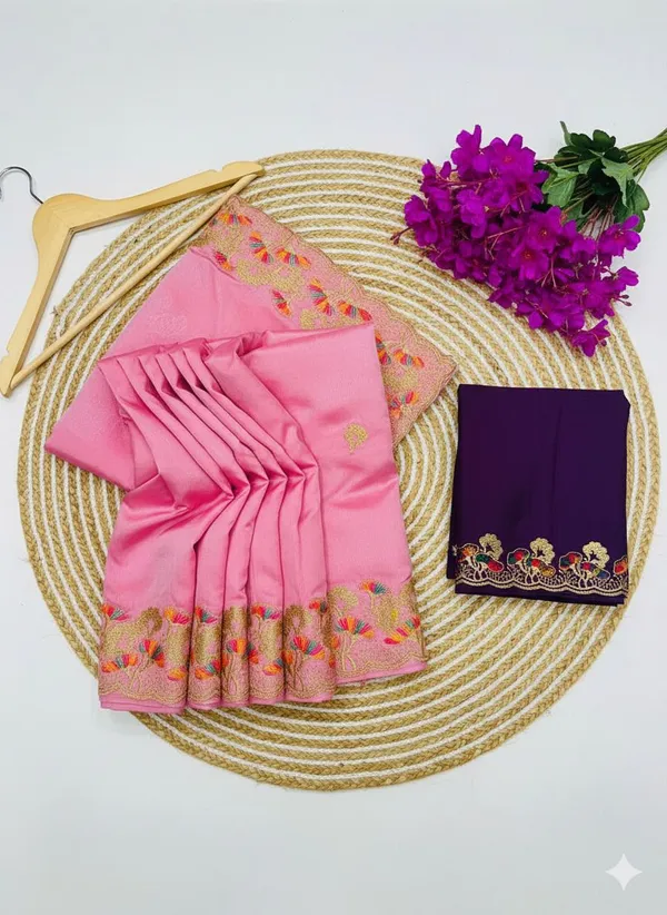 Pink_Star_Georgette_Embroidered_Floral_Print_Saree_For_Women