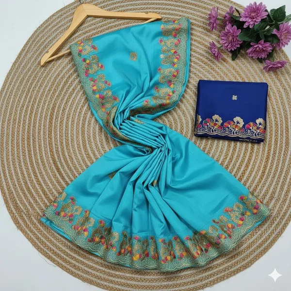Blue_Star_Georgette_Floral_Embroidered_Saree_For_Women