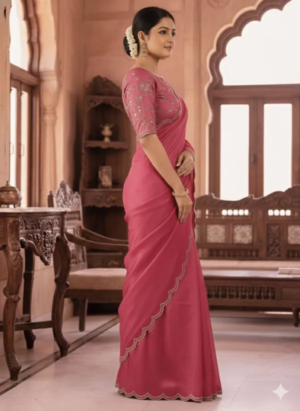 Pink_Star_Georgette_Woven_Embroidered_Saree_For_Women