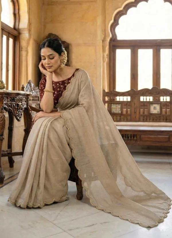 Grey_Star_Georgette_Saree_For_Women