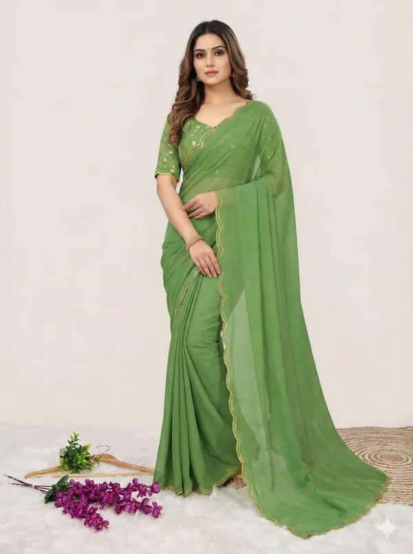 Green_Star_Georgette_Floral_Print_Saree_For_Women