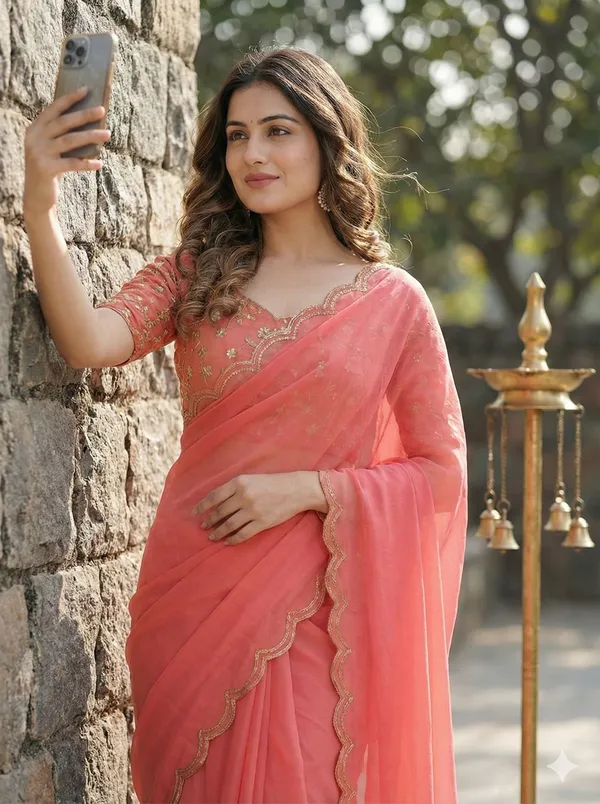 Pink_Star_Georgette_Printed_Saree_For_Women