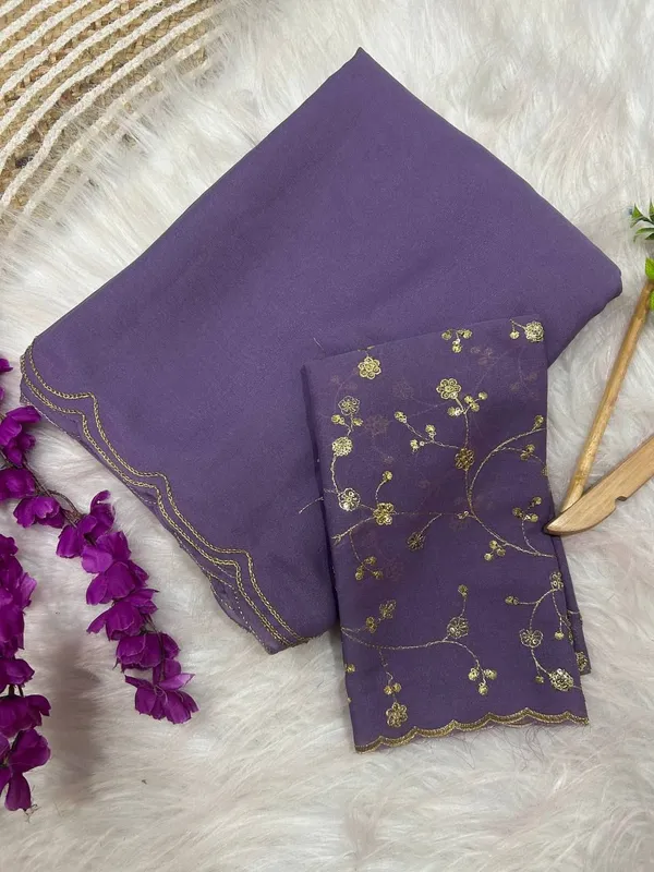 Purple_Star_Georgette_Floral_Print_Saree_For_Women