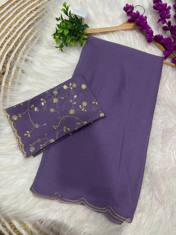 Purple_Star_Georgette_Floral_Print_Saree_For_Women