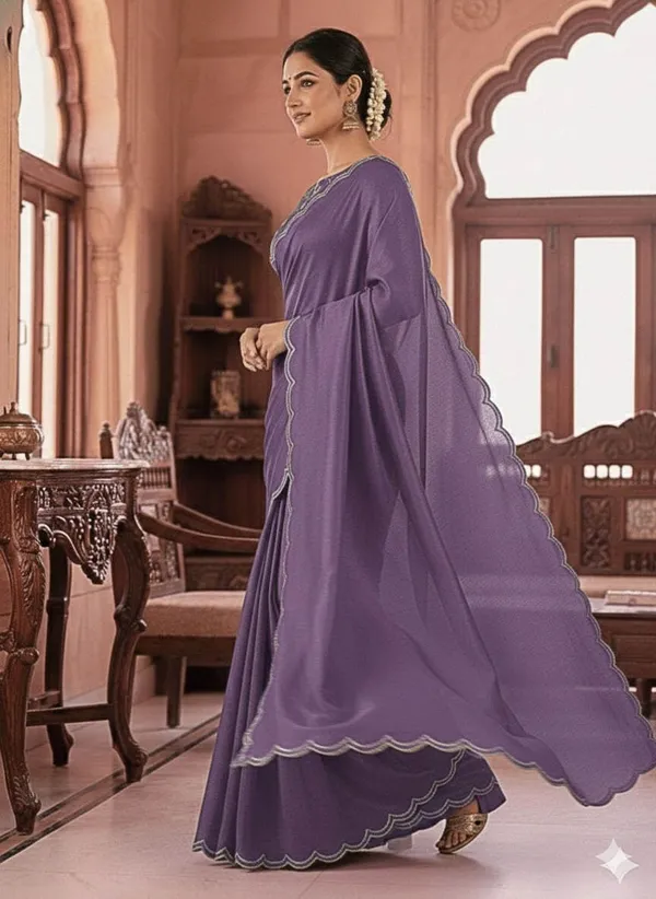 Purple_Star_Georgette_Floral_Print_Saree_For_Women