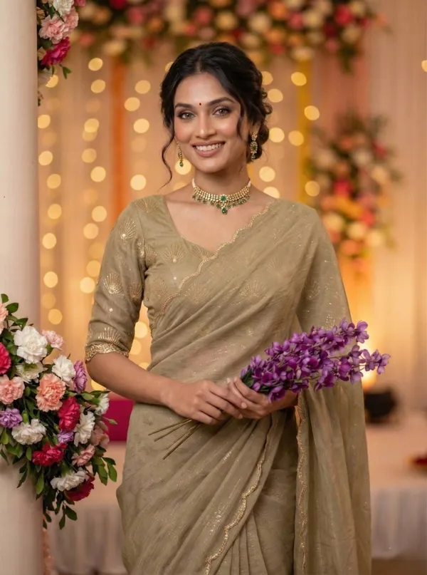 Cream_Star_Georgette_Embroidered_Saree_For_Women