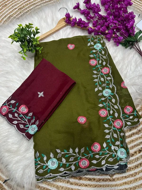 Green_Star_Georgette_Embroidered_Saree_For_Women