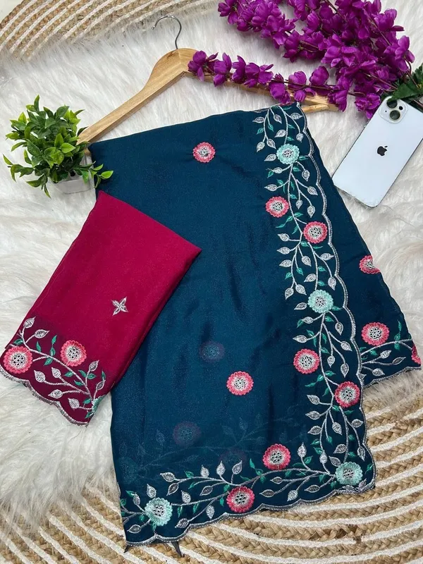 Blue_Star_Georgette_Embroidered_Saree_For_Women