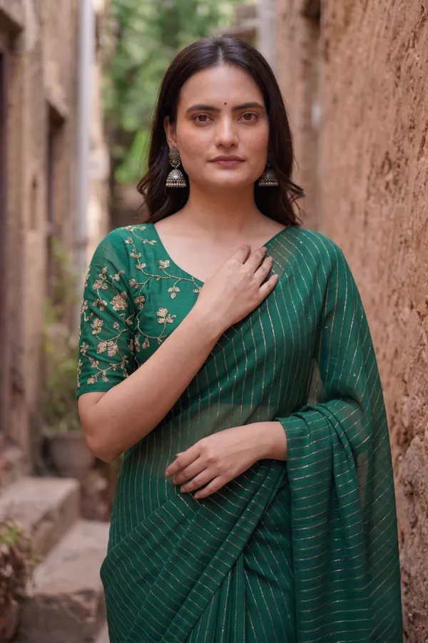 Green_Star_Georgette_Embroidered_Saree_For_Women