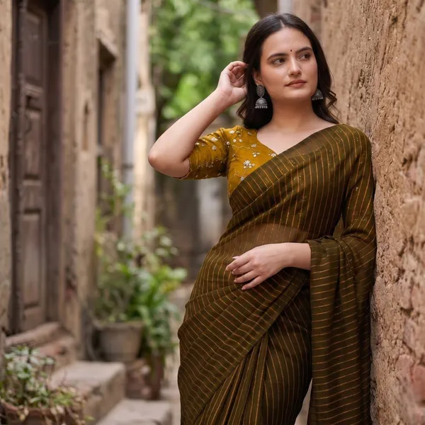 Yellow_Star_Georgette_Embroidered_Saree_For_Women